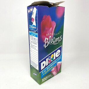 Dixie 5 Oz  Bathroom Cups Beautiful Blooms Pink Open Package 35 Cups